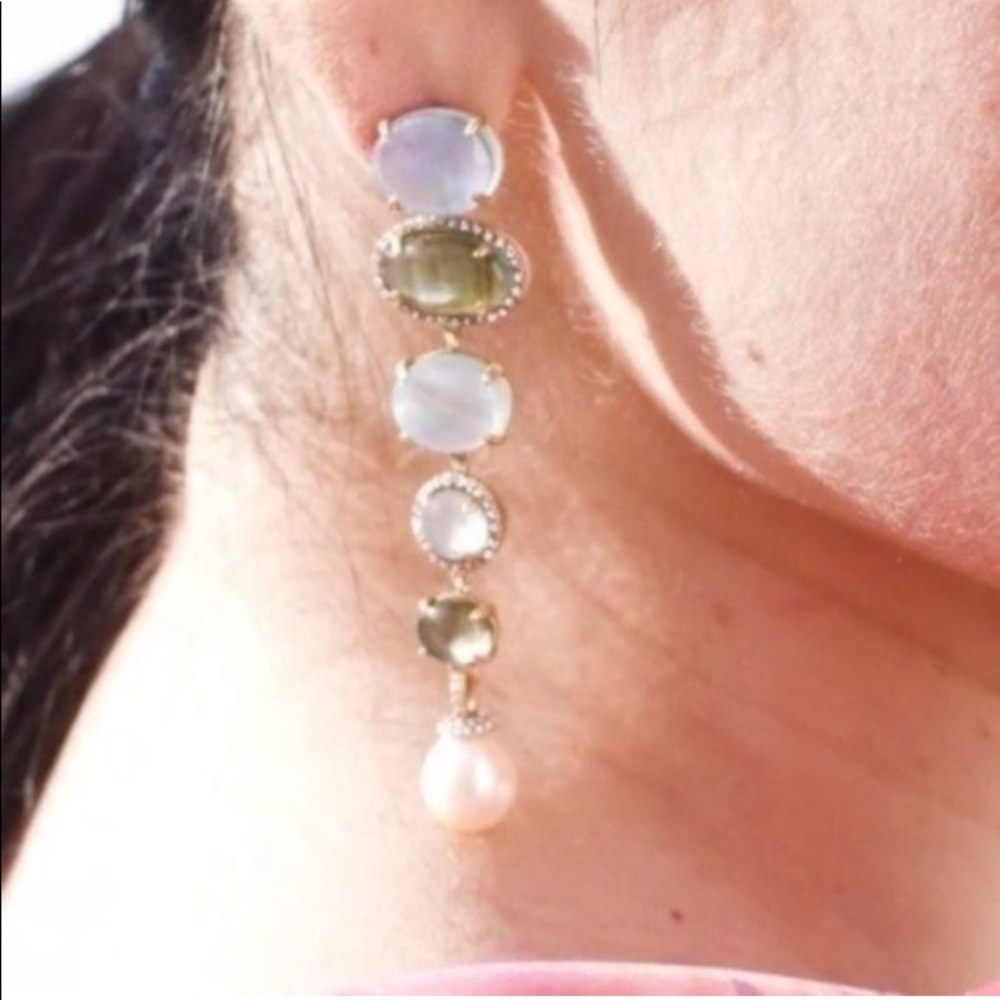 Stella & Dot | Versatile Stud to Long Bohemian Linear Drop Earrings - Picture 8 of 12